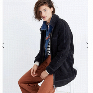 Madewell Sherpa City Grid Coat size small